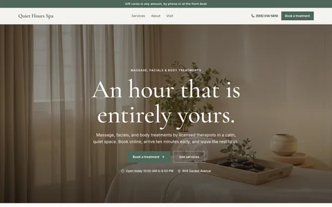 Massage & day spas website template