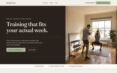 Personal trainers & fitness coaches website template