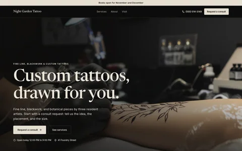 Tattoo studios website template